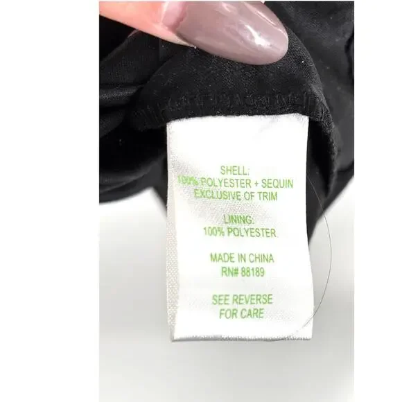 NWOT Designer Lily Pulitzer Black Sequin Aaliyah Dress Size 4 - Picture 13 of 16